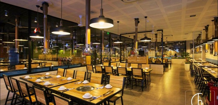 Thiết kế & thi công Mái Xếp tại nhà hàng SEN Hồ Tây