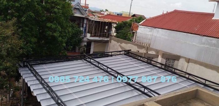 Mái Xếp Trường Học, Mái Bạt Kéo Trường Học
