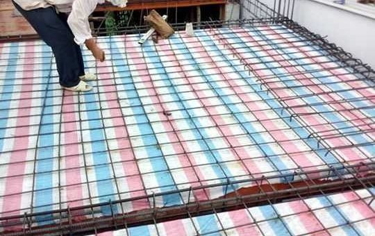 Bạt Che Công Trình Màu Xanh Cam
